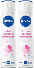 NIVEA Natural Radiance 72h antiperspirant spray, 2x150ml