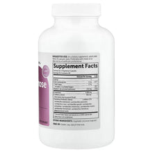 D-mannose supplement bottle back with Supplement Facts and ingredient info