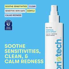 BRIOTECH Topical Skin Spray, Hypochlorous Acid Spray for Sensitive Skin, HOCl Facial Mist, Full Body Support Against Irritation, Calm Redness, Soothe Foot & Scalp, 4 oz
