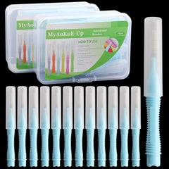 40 Pcs Braces Dental Brush Flosser, Interdental Toothpick & Flossing Head for Teeth Cleaning, Oral Care Tool for Braces & Gum Health