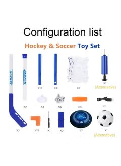 2-in-1 Air Hover Hockey and Hover Soccer Set Double the Fun with Football and Pump - Mumzar.com