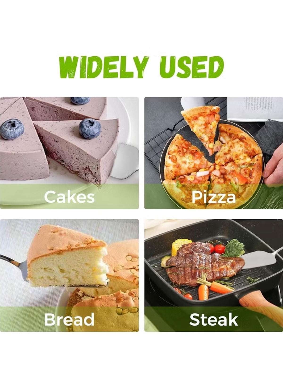 Huitich 2 piece cake serving utensils used for cakes pizza bread and steak serving
