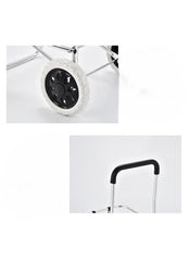 2 wheel aluminum shopping cart by Huitich featuring durable wheels and a comfortable black handle