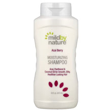 White shampoo bottle with Acai Berry scent, moisturizing formula, 16 fl oz, front view