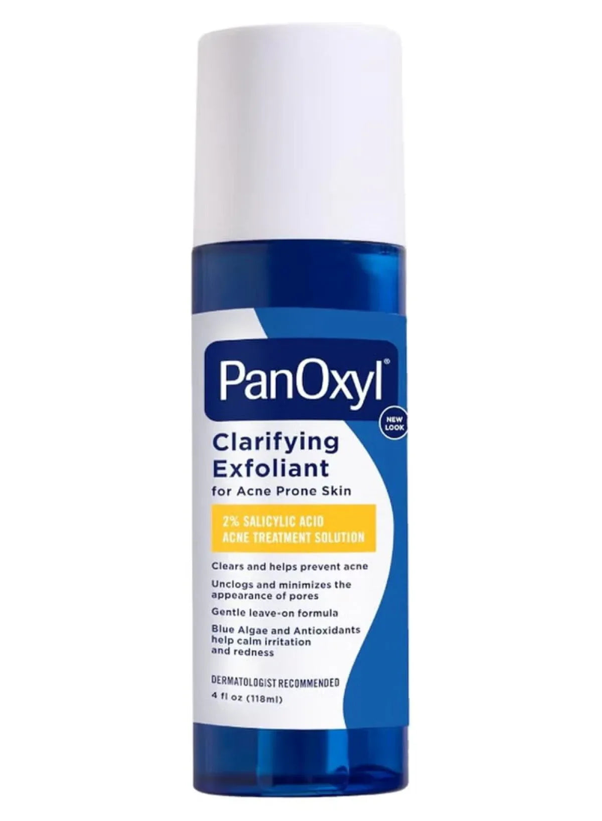 PanOxyl Clarifying Exfoliant 2% Salicylic Acid 4 fl oz – Acne-Fighting BHA Liquid for Clear, Smooth Skin