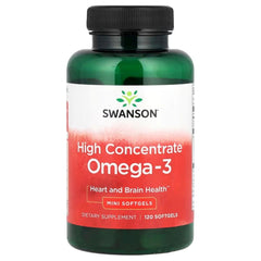 Swanson Vitamins High Concentrate Omega-3 – Fish Oil Supplement, 120 Mini Softgels