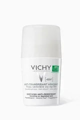 Vichy Soothing Roll-On Antiperspirant Deodorant for Sensitive Skin 50ml, 48-Hour Protection - Mumzar