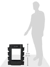 Dumbbell and kettlebell storage rack, 25 in (64 cm) height marked, dark grey