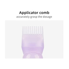 3pcs Hair Dye Bottle,Empty Refillable Hair Dye Bottle Applicators with Graduated Comb,Wash Bottle Shampoo,Root Comb Applicator Bottle for Salon Hair Coloring