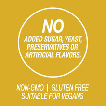 No added sugar, yeast, preservatives or artificial flavors; non-GMO, gluten free