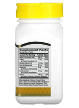 B-Complex Plus Vitamin C supplement bottle, supplement facts panel, yellow cap