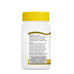 21st Century white bottle with yellow cap of biotin 10000 mcg tablets UAE supplement for hair skin nails