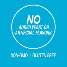 No added yeast or artificial flavors, non-GMO and gluten-free badge