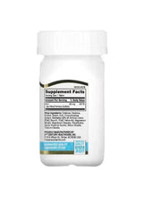 Iron 65 mg supplement bottle back label with Supplement Facts and ingredients list