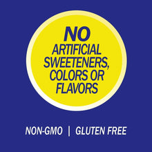 No artificial sweeteners, colors or flavors seal on men's health bottle