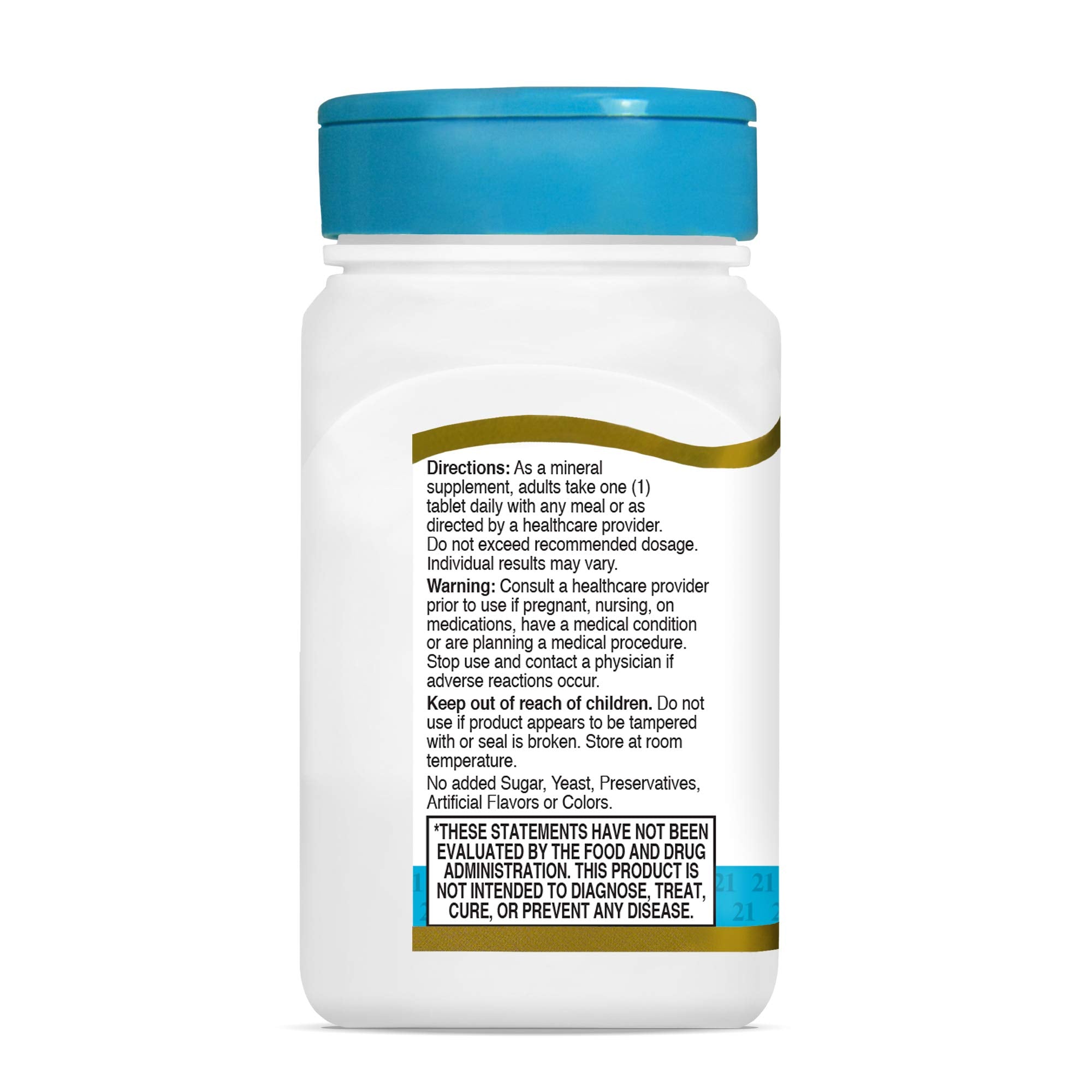 Twenty First Century Potassium Gluconate Supplement 595 mg in white bottle with blue cap