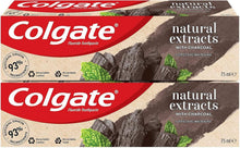 Colgate Natural Extracts charcoal whitening toothpaste twin pack, 75 ml tubes