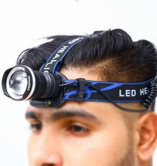 Geepas Rechargeable Led Head Lamp - 1500 Mah Battery with 4-6 hours Working | 3 Modes Bicycle Camping Head Torch Light led Head Lamp & Emergency Lights
