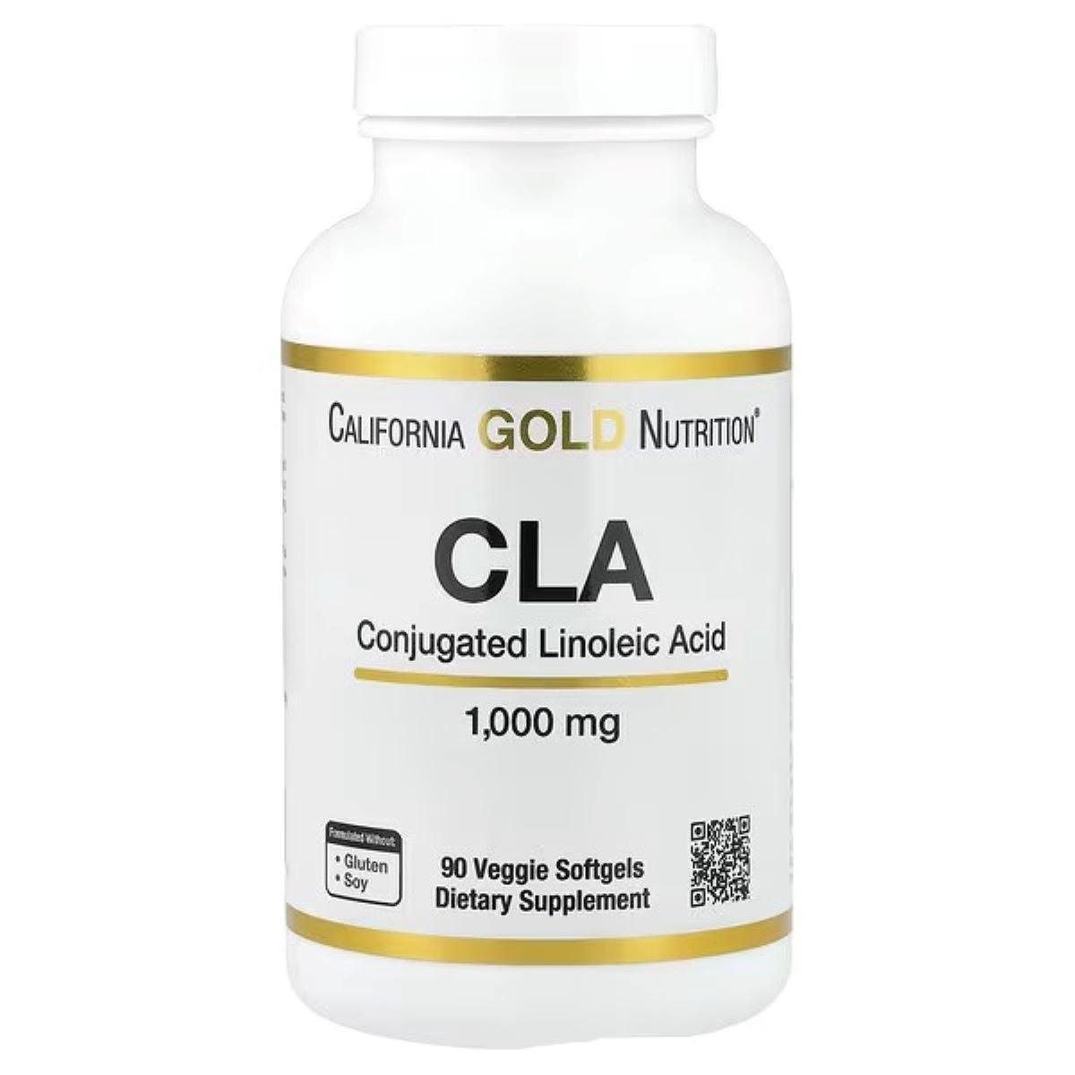 California Gold Nutrition CLA (Conjugated Linoleic Acid) 1,000 mg, 90 Veggie Softgels – Non-GMO Weight Management Supplement
