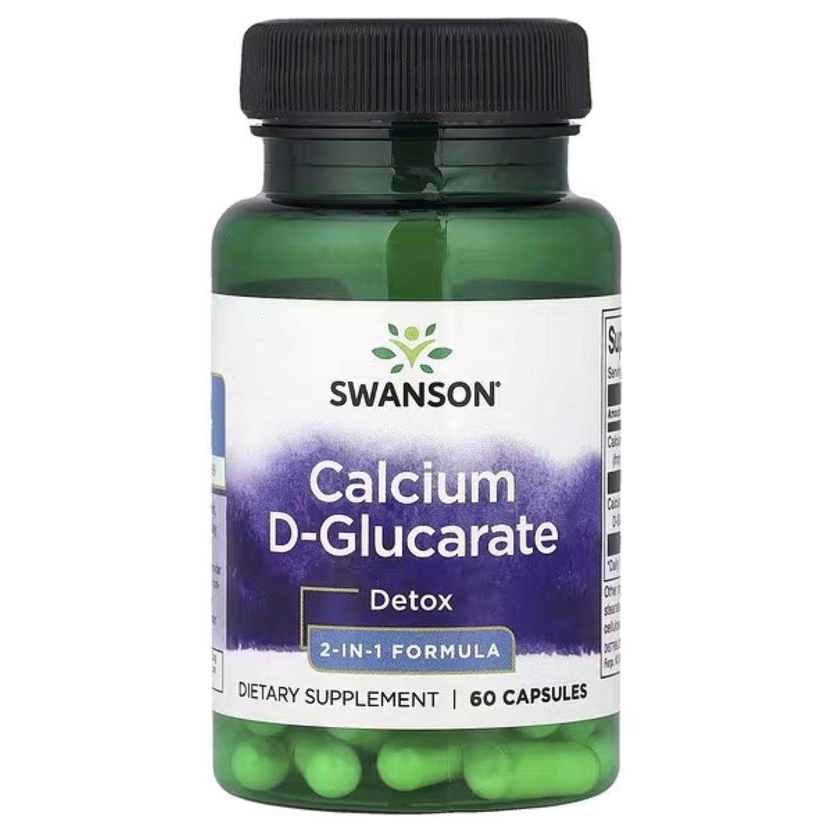 Swanson Vitamins Calcium D-Glucarate 250 mg – Cellular & Wellness Support Supplement, 60 Capsules
