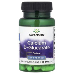 Swanson Vitamins Calcium D-Glucarate 250 mg – Cellular & Wellness Support Supplement, 60 Capsules