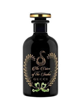 Gucci The Voice of the Snake eau de parfum bottle, black with gold cap