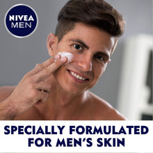 NIVEA Men fairness cream, man applying to face