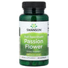 Swanson Full Spectrum Passion Flower supplement bottle, green glass, black cap, 60 capsules
