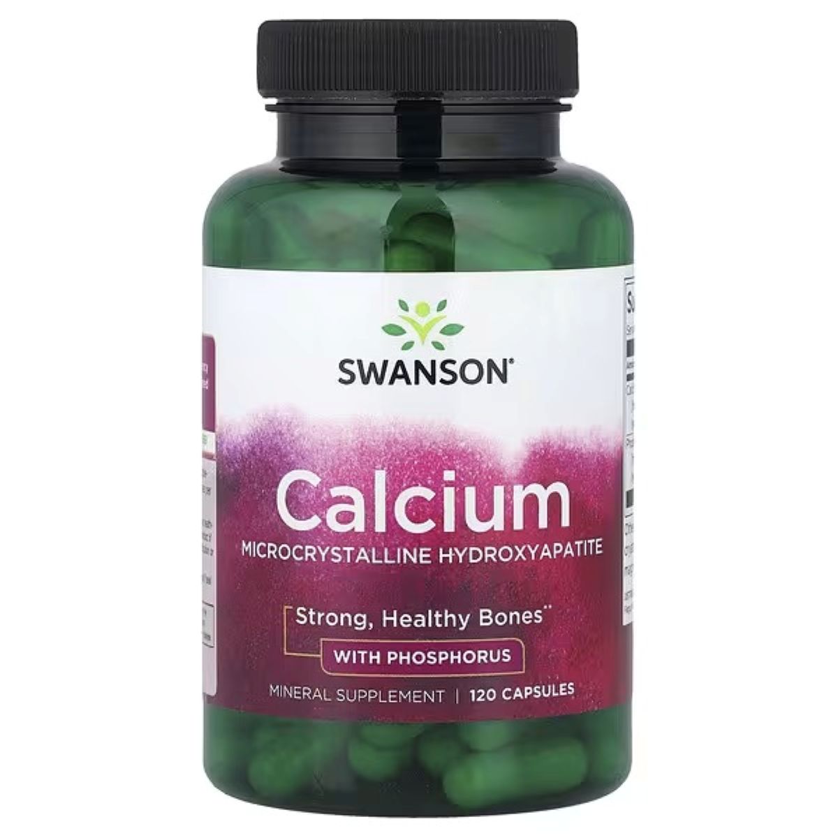 Swanson Vitamins Calcium – 120 Capsules | Calcium Supplement for Strong Bones, Teeth & Daily Mineral Support