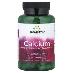 Swanson Vitamins Calcium – 120 Capsules | Calcium Supplement for Strong Bones, Teeth & Daily Mineral Support
