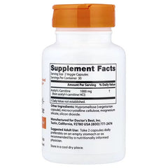 Doctor's Best, Acetyl-L-Carnitine, 60 Veggie Caps (500 mg Per capsule)
