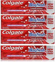 Colgate Max Fresh spicy toothpaste multipack, red boxes with cooling crystals, 100ml x4