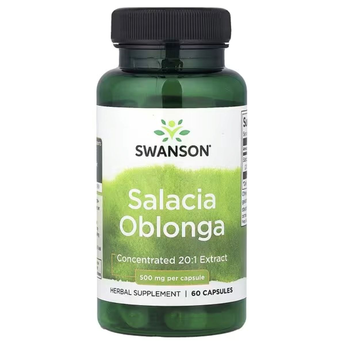 Swanson Vitamins Salacia Oblonga 500 mg – Herbal Metabolism & Wellness Support Supplement, 60 Capsules