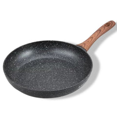 Huitich 26cm skillet for induction with nonstick speckled surface and wooden handle