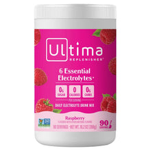 Ultima electrolyte drink mix jar in Raspberry flavor, 90 servings, 10.2 oz