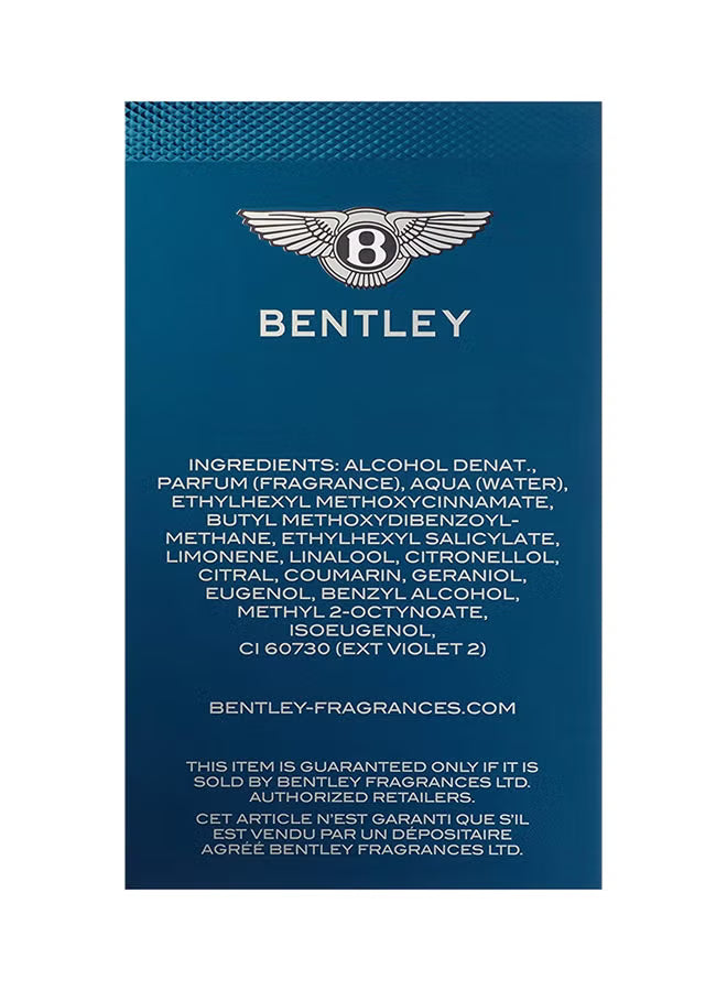 Bentley Azure Eau de Toilette for Men 100ml – Fresh Citrus Woody Summer Fragrance - Mumzar