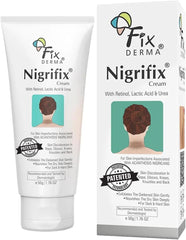Fixderma Nigrifix Cream for Acanthosis Nigricans with Lactic Acid | Dermatologist Tested Retinol Cream | For Dark Body Parts like Neck, Ankles, Knuckles, Armpits, Thighs & Elbows | Exfoliant - 50g