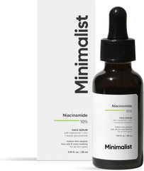 Minimalist 10% Niacinamide Face Serum with Zinc for Acne Marks, Blemishes, Pore Minimizing & Oil Control | Skin Clarifying Anti Acne Serum for Oily & Acne Prone Skin| Non-Sticky Matte Finish |30 ml
