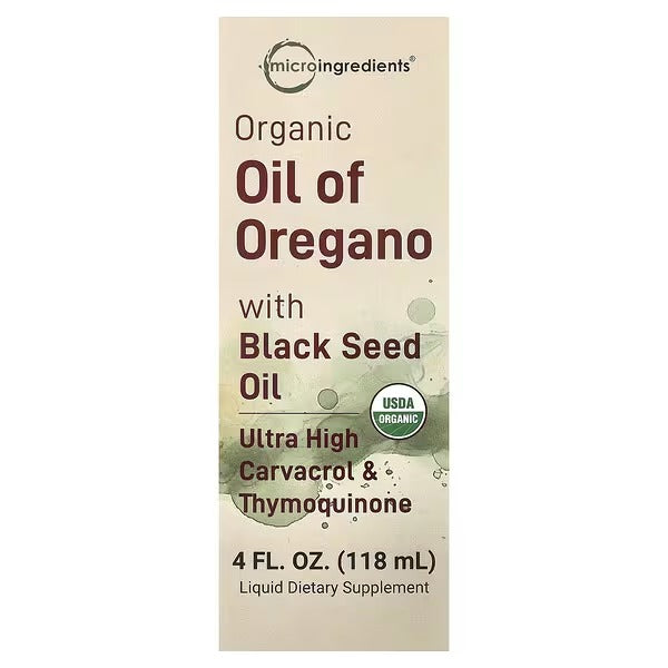 Micro Ingredients, Organic Oil of Oregano With Black Seed Oil, 118 ml (4 fl oz)