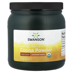Swanson Vitamins Certified Organic Cocoa Powder, Unsweetened, 12 oz (340 g)