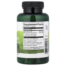 Bitter melon supplement facts label on bottle with black cap