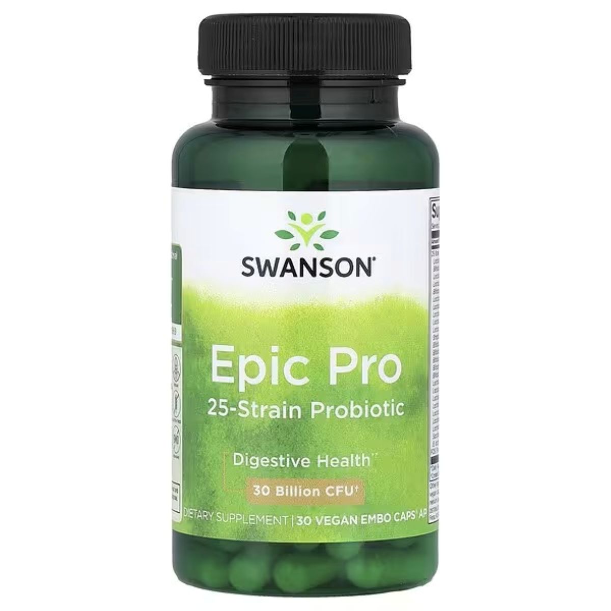 Swanson Vitamins Epic Pro 25-Strain Probiotic, 30 Billion CFU, 30 Vegan Capsules