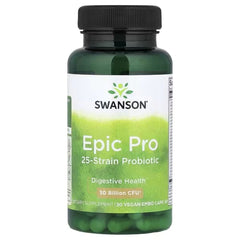 Swanson Vitamins Epic Pro 25-Strain Probiotic, 30 Billion CFU, 30 Vegan Capsules