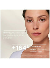Tinted face sunscreen fluid, Bioderma Photoderm on model face close-up