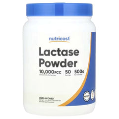 Nutricost Lactase Powder, Unflavoured, 1.1 lb (500 g) – Dairy Enzyme Supplement for Lactose Digestion Support
