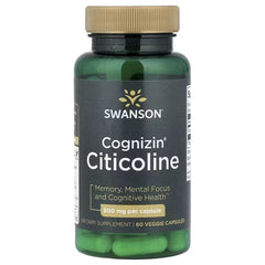 Swanson Vitamins Cognizin® Citicoline 500 mg – 60 Veggie Capsules