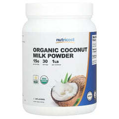 Nutricost Organic Coconut Milk Powder, Unflavoured, 1 lb (454 g) – Premium Coconut Milk Powder for Cooking and Beverages