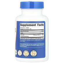 Vitamin D3 softgels bottle back label with Supplement Facts and serving size 1 softgel