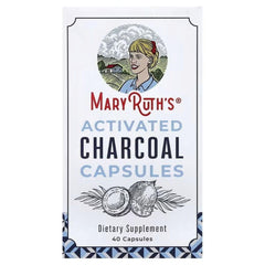 MaryRuth's Activated Charcoal Capsules – 475 mg per Capsule, Dietary Supplement, 40 Capsules
