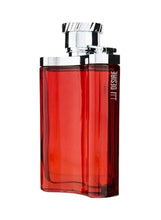 Red men’s eau de toilette bottle with side label and chrome spray cap